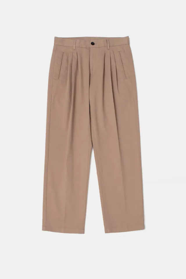Edmmond Studios David pantalon tailleur taupe plissé fluide