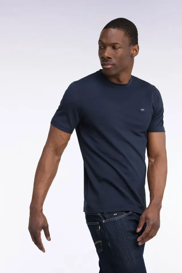 Eden Park Golf H26MAITC0030 t-shirt marine coupe droite