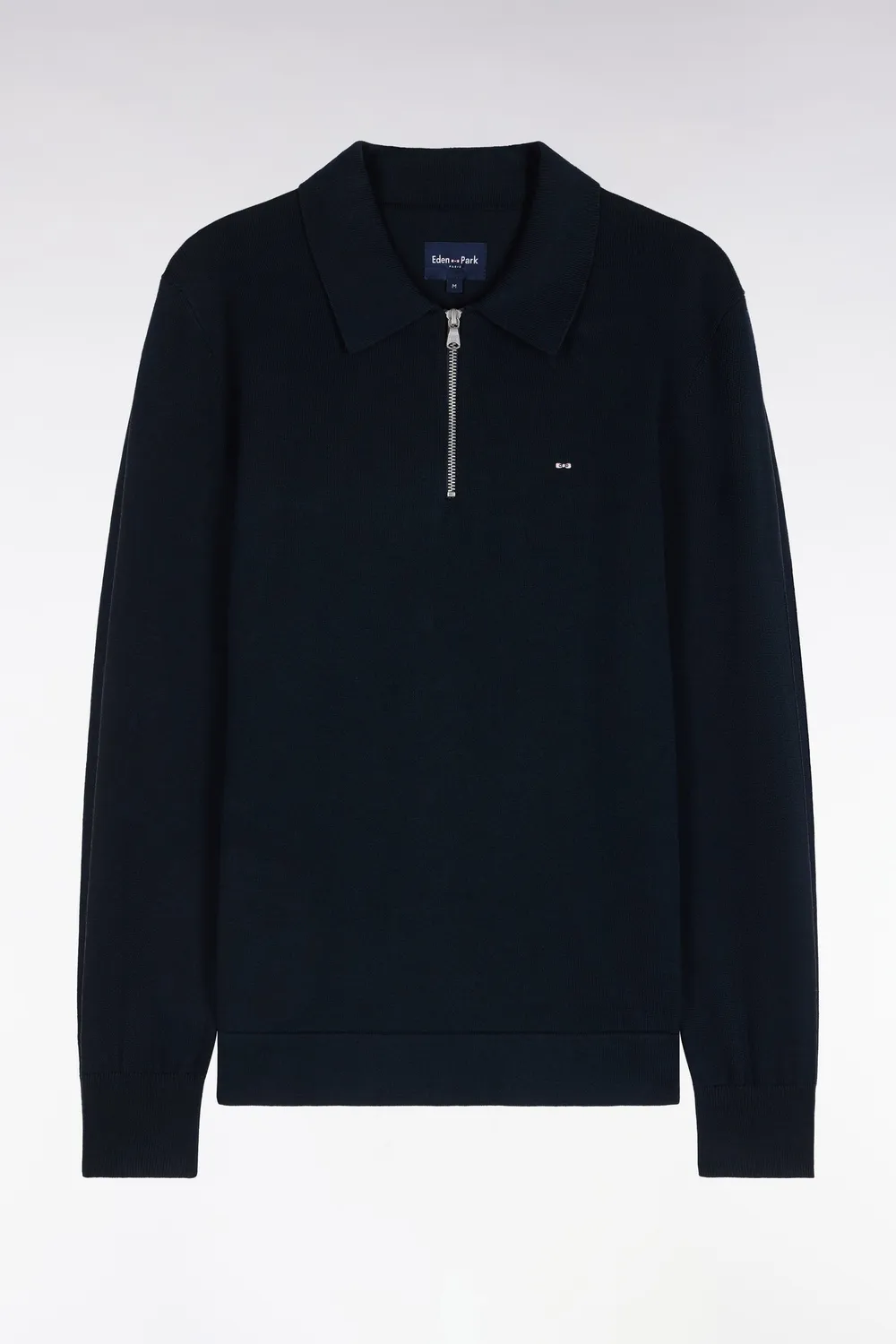Eden Park H26MAIPU0040 pull coton marine col zippé