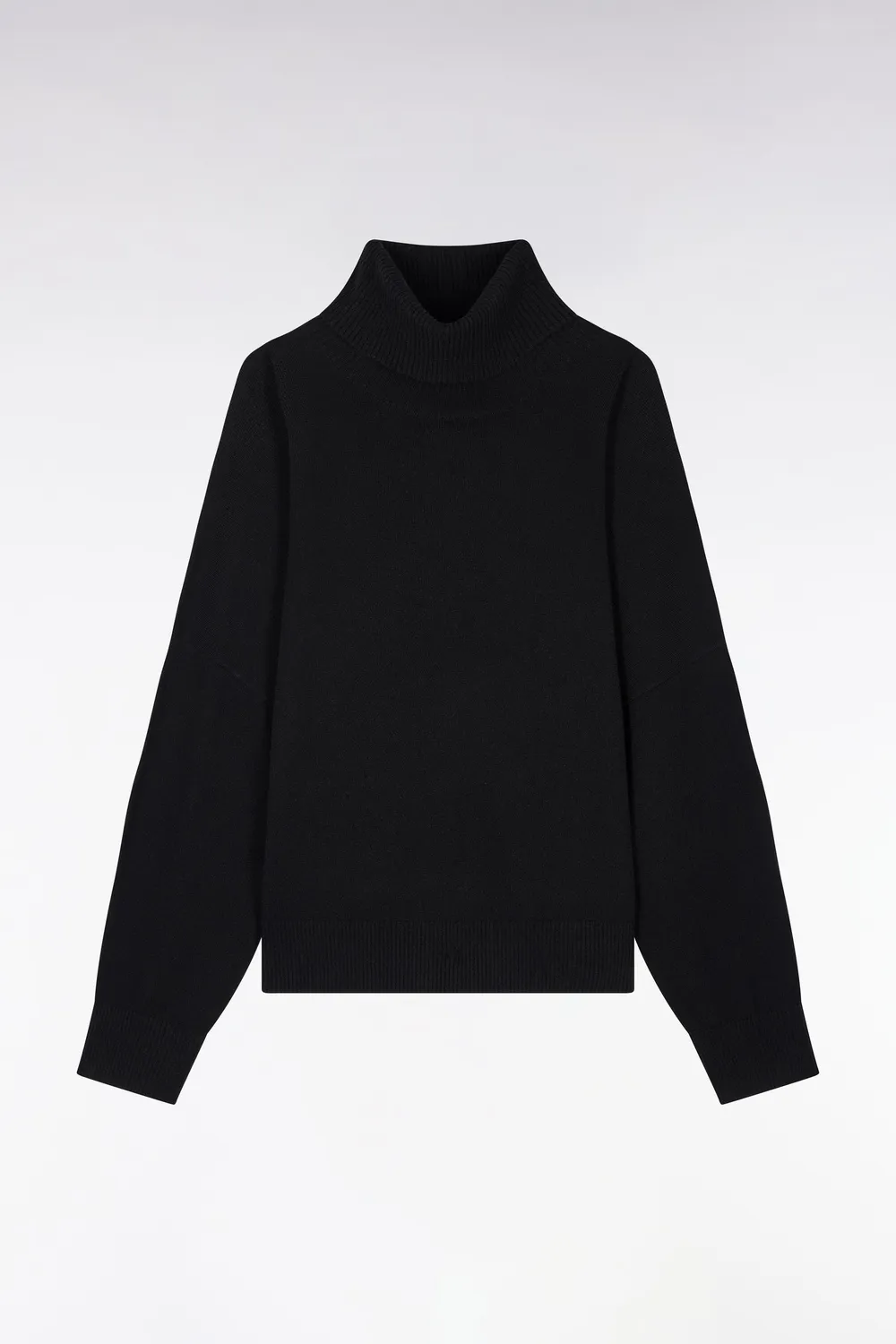 Eden Park Club Classique Pull Col Roulé Noir Cachemire