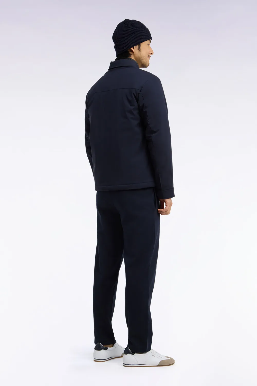 Eden Park surchemise nylon stretch marine coupe droite