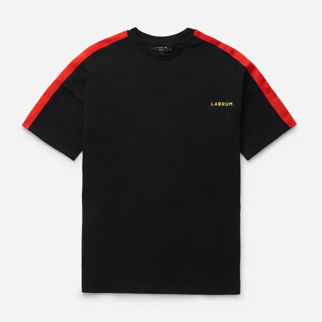 Labrum Ghana t-shirt noir coton drapeau manche