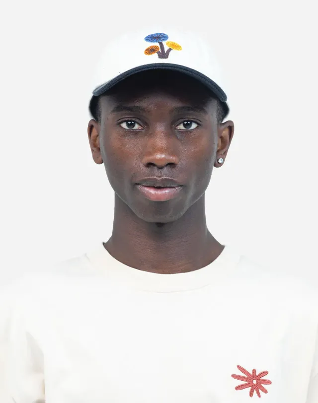 Olow Psikea casquette six panels écru coton bio