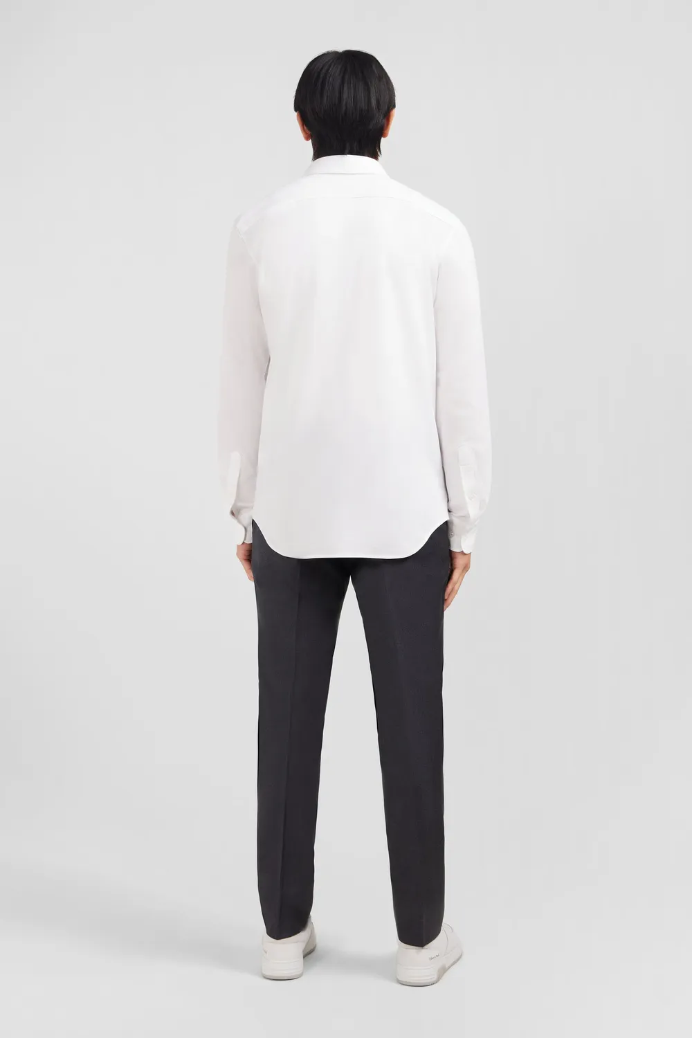 Eden Park chemise pinpoint blanc coton slim col boutonné