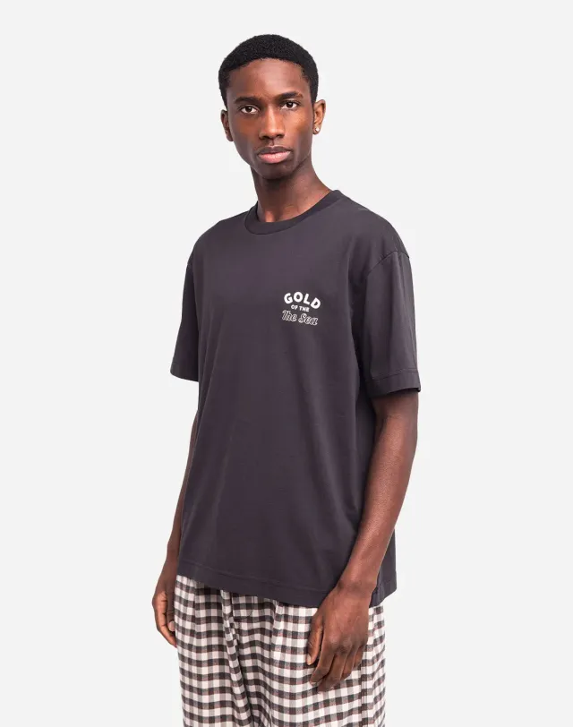 Olow Gold t-shirt ample noir carbone coton bio