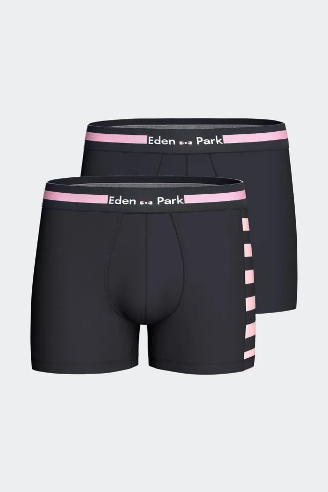 Eden Park lot 2 boxers coton stretch marine rose