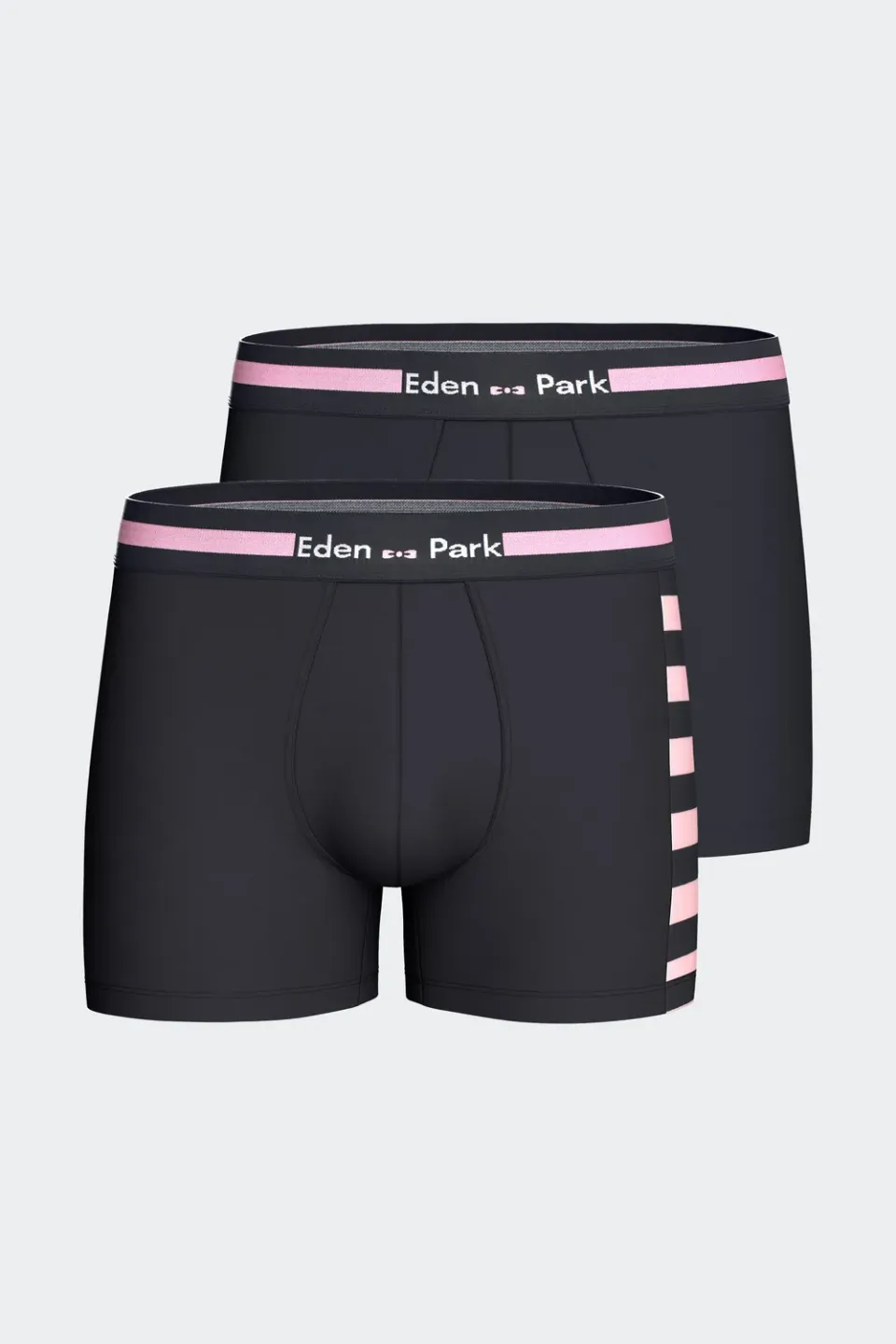Eden Park lot 2 boxers coton stretch marine rose