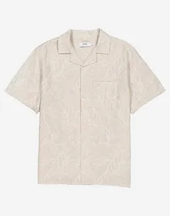 OLOW Aloha Welli chemise homme écru brodée