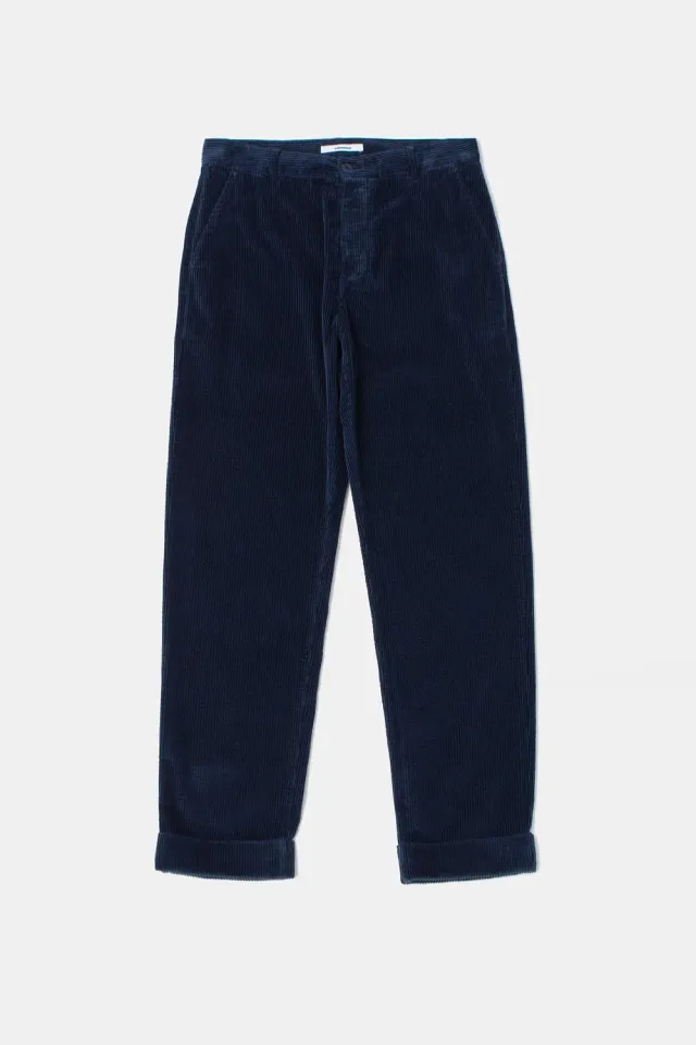 Edmmond Studios Jorge pantalon homme bleu marine velours