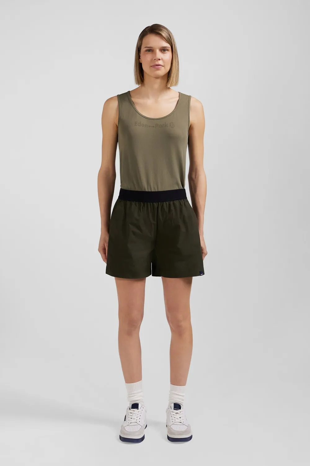 Eden Park E24BASSH0010 short sport kaki polyamide