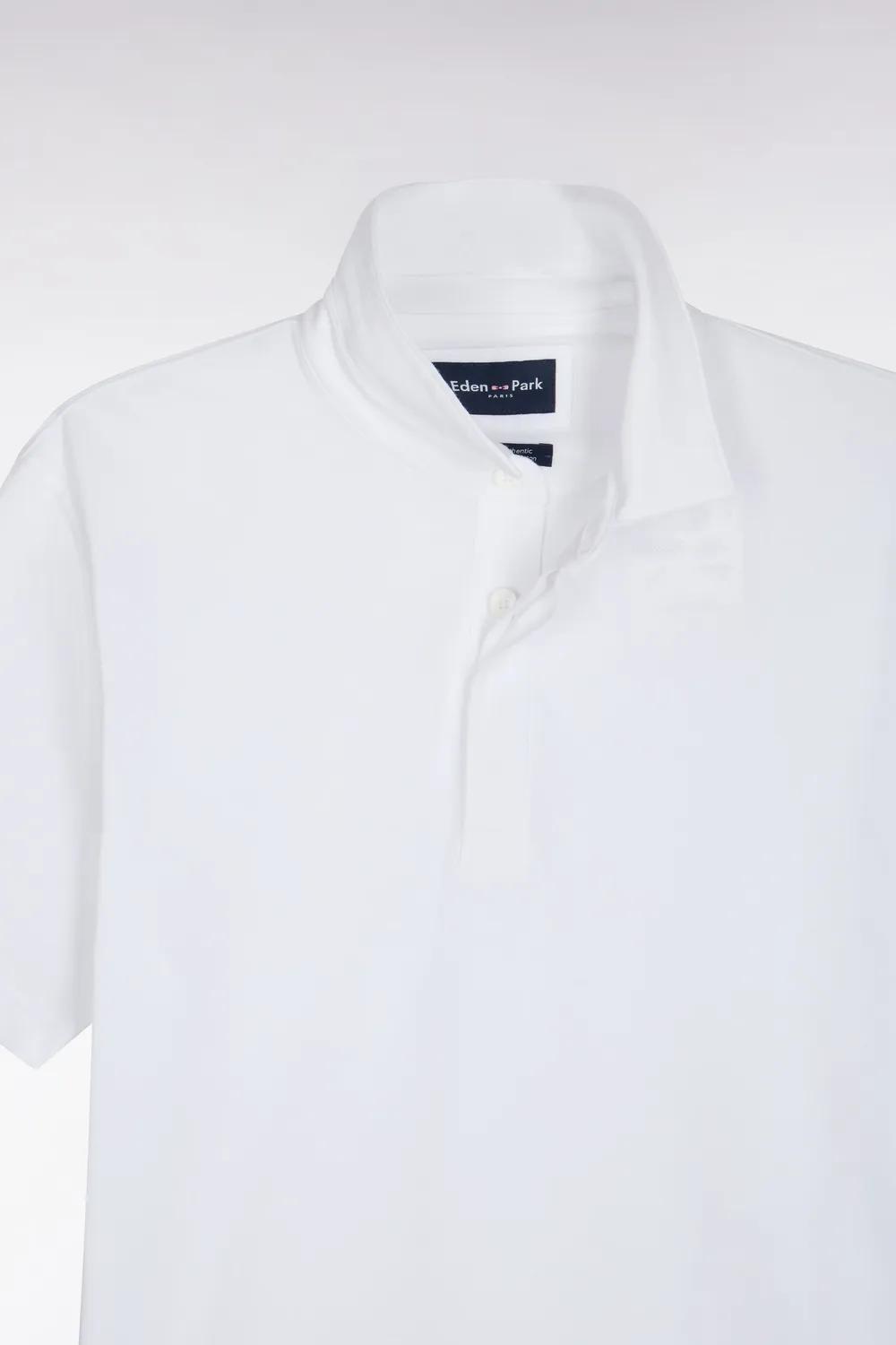 Eden Park polo golf blanc coton Pima homme droit