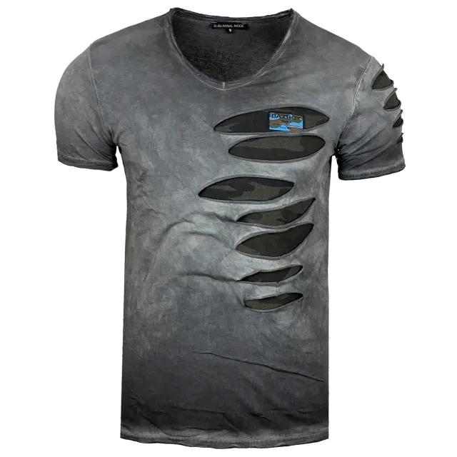 Subliminal Mode BX053 t-shirt col V noir