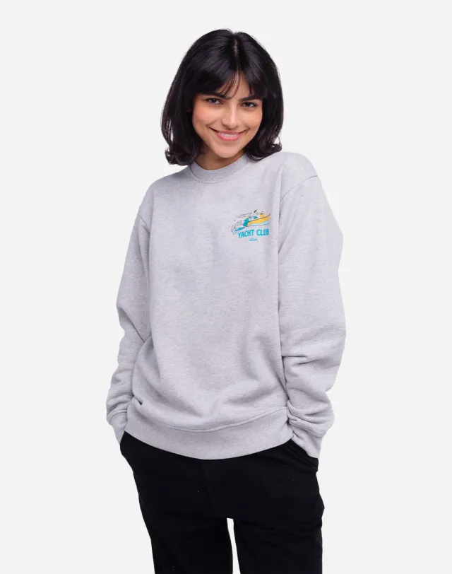 OLOW Yacht Club sweat gris chiné vintage