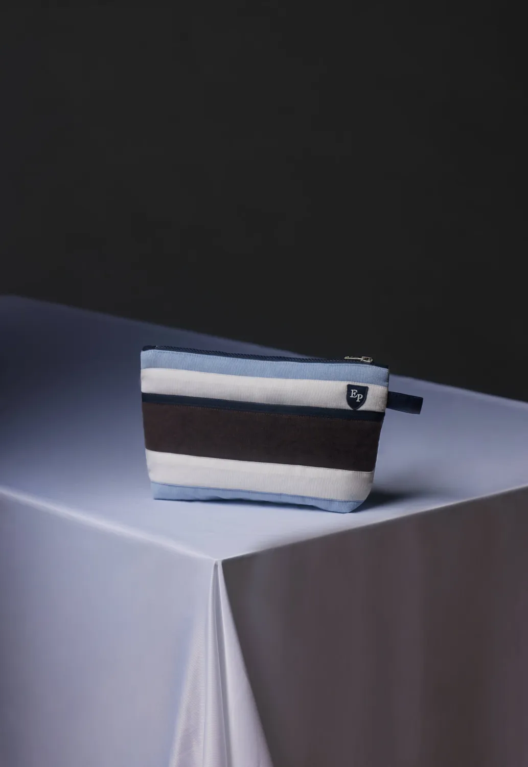 Eden Park Pap'Atelier pochette velours rayé upcyclée
