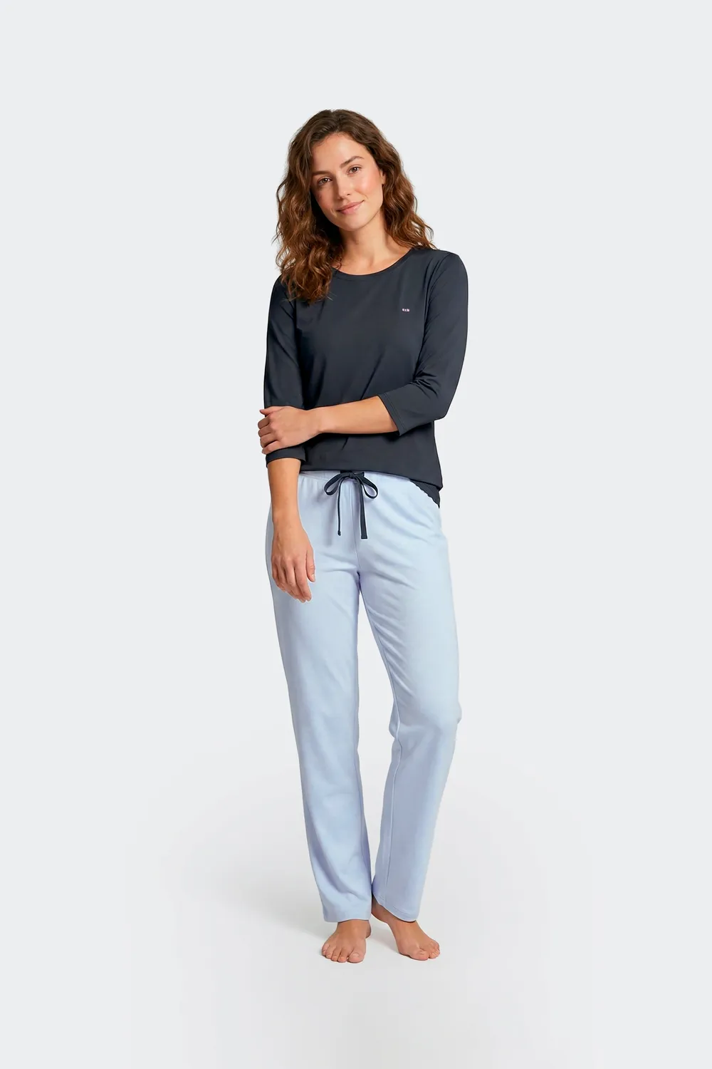 Eden Park ensemble pyjama long bicolore femme Tencel
