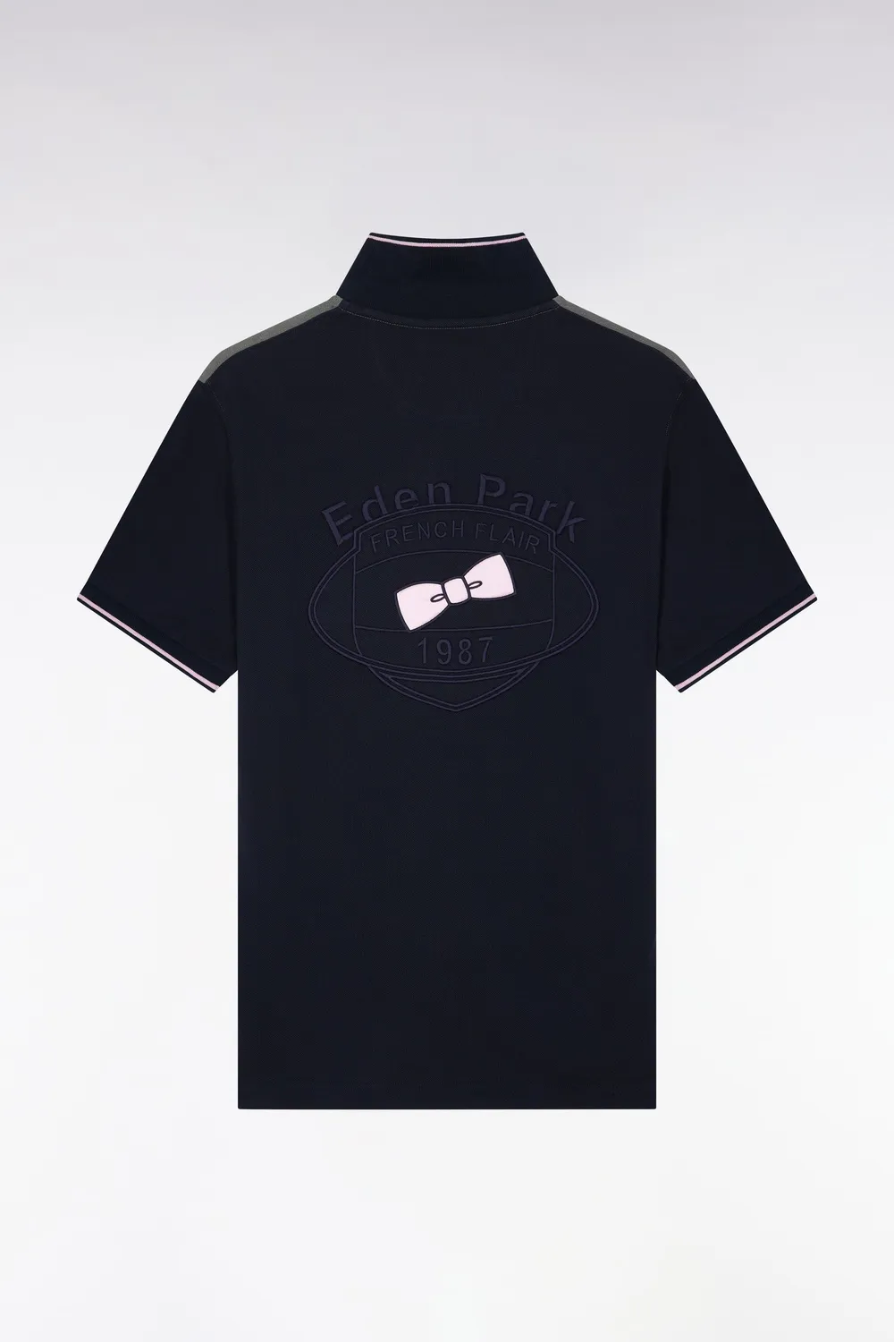 Eden Park polo piqué coton vert marine brodé