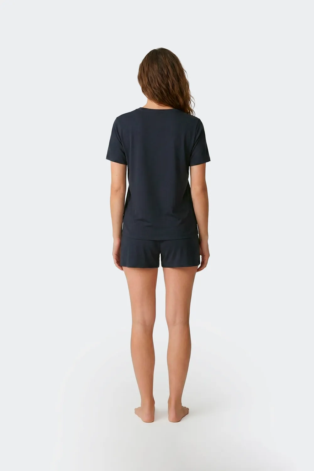 Eden Park ensemble pyjama court Tencel femme marine