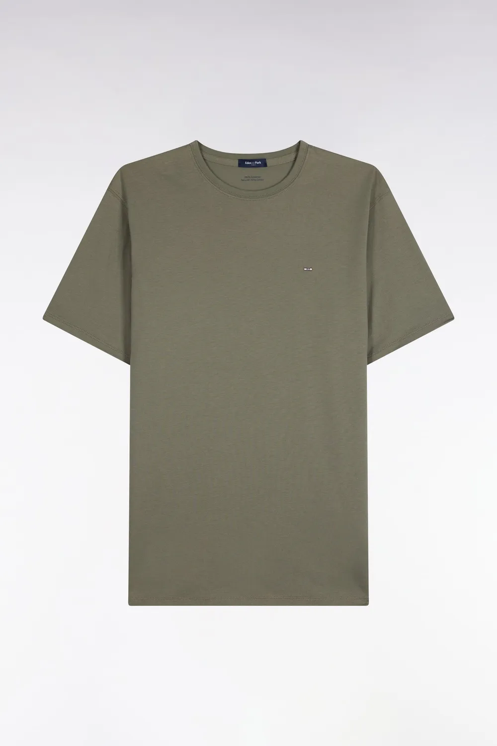 Eden Park H26MAITC0005 t-shirt kaki col rond droit
