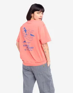 OLOW Cruiser t-shirt rose minéral coupe loose coton bio