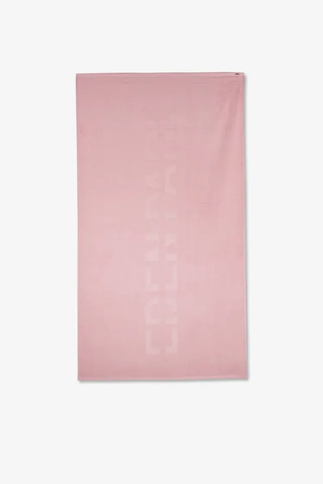 Eden Park drap de plage rose 100x180 coton