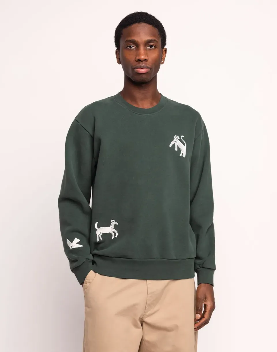 OLOW Wild sweat coton bio vert mélèze