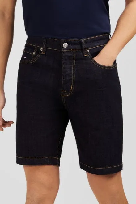 Eden Park bermuda jean brut bleu foncé coton