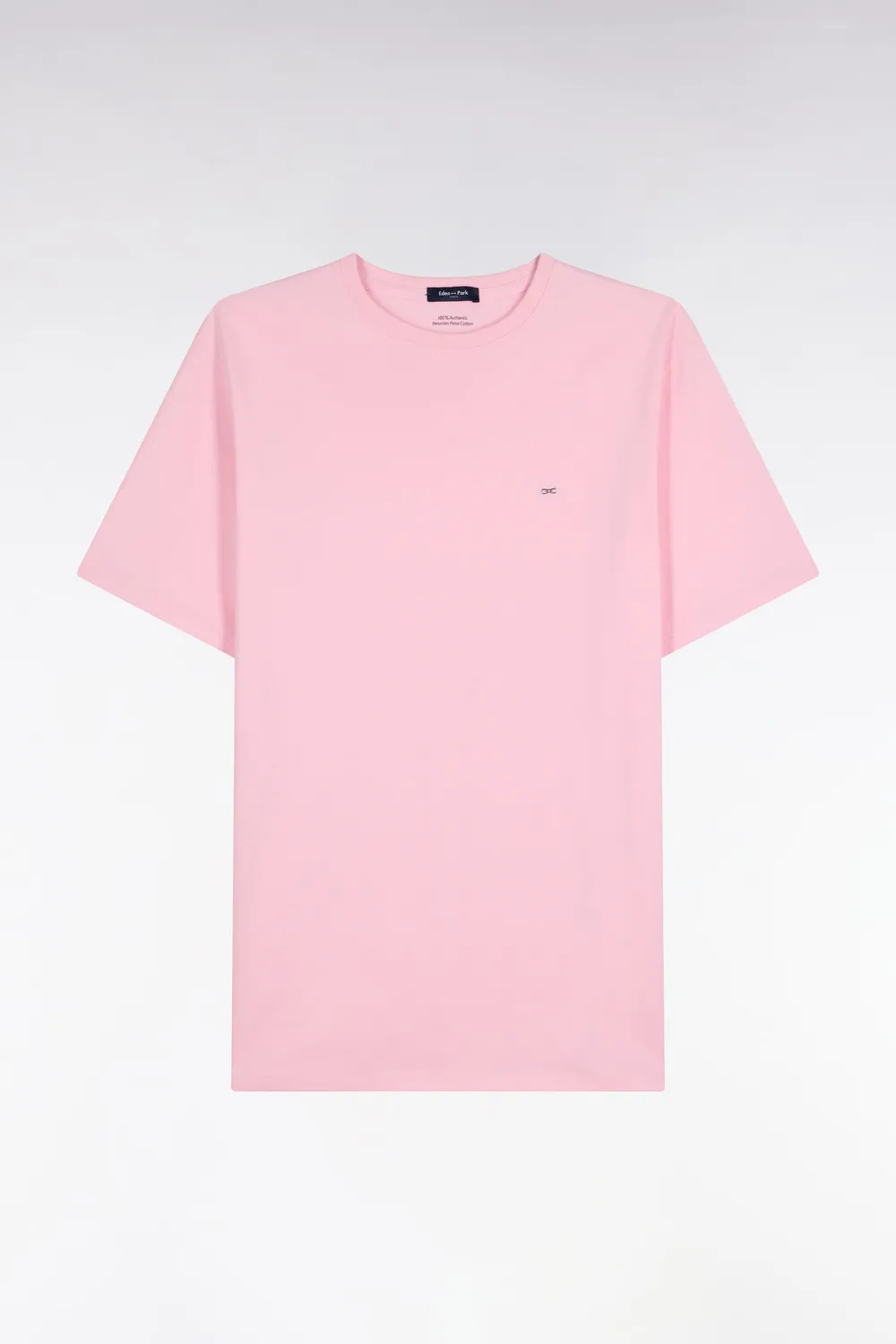 Eden Park t-shirt col rond coton rose manches courtes