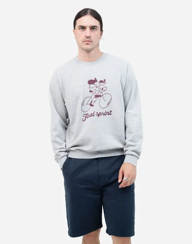 OLOW Sprint sweat gris chiné molleton