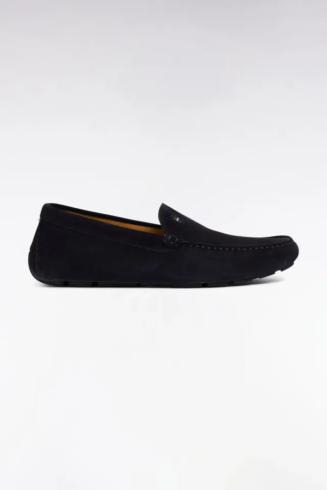 Eden Park mocassins cuir suédé bleu marine homme