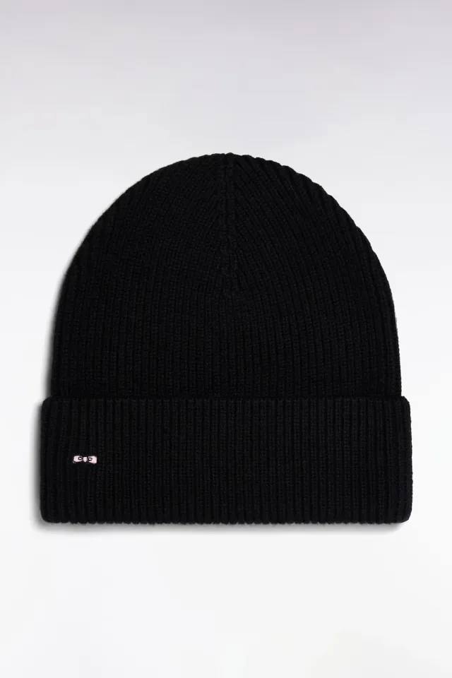 Eden Park H26CHABN0003 bonnet noir laine et coton