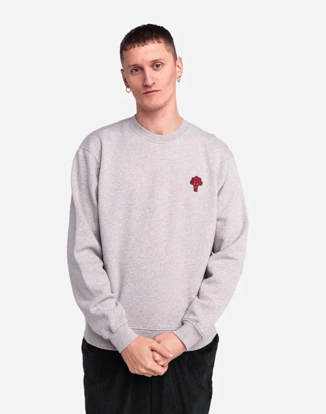 Olow Good Soup sweat gris chiné coton bio