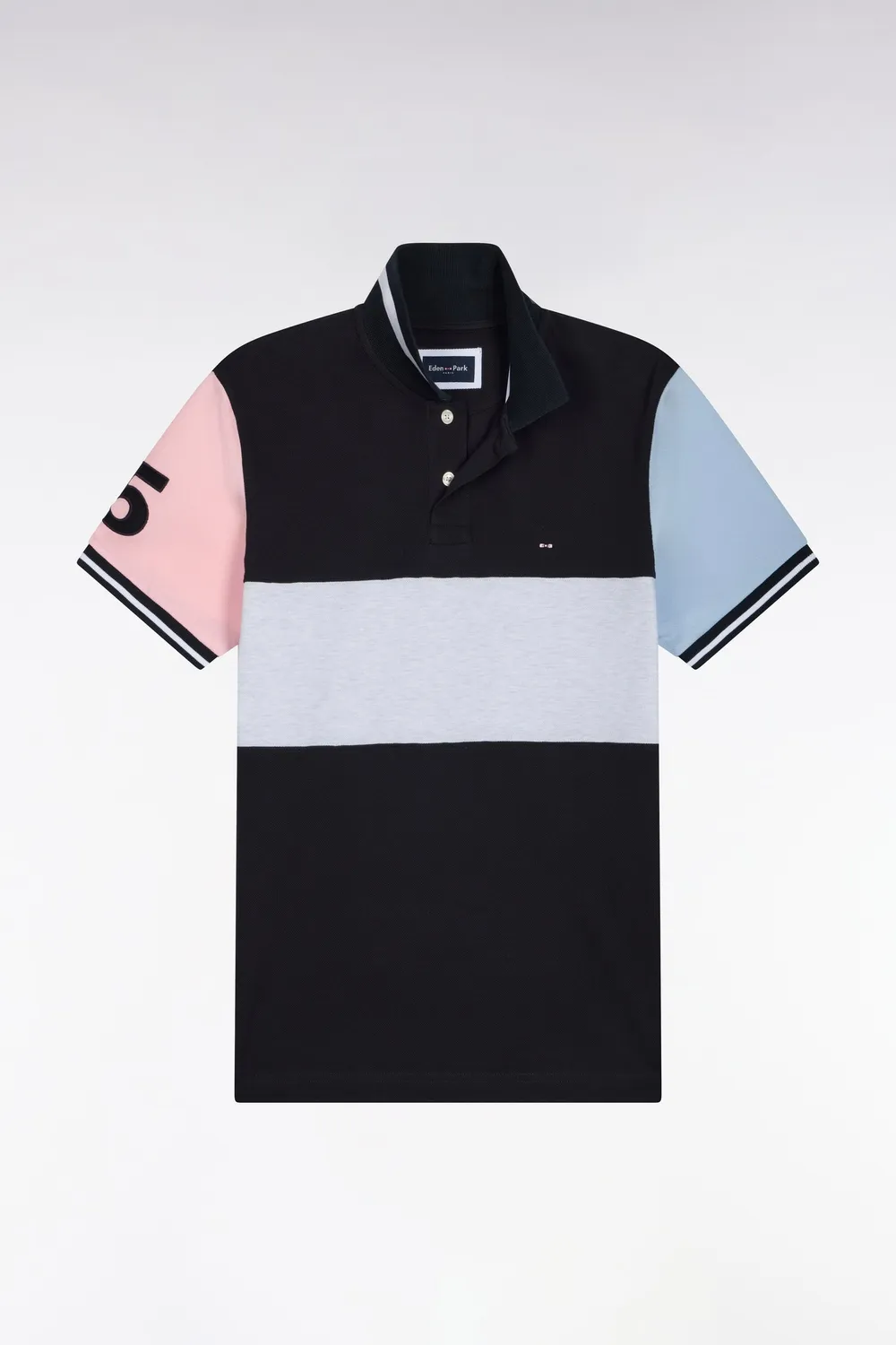 Eden Park polo piqué coton marine coupe droite