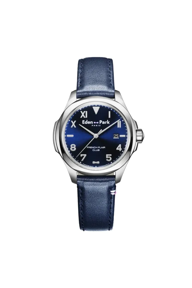Eden Park montre quartz cuir bleu 42mm French Flair