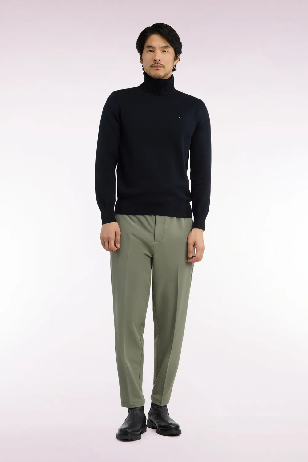 Eden Park Legend pantalon olive nylon stretch modern