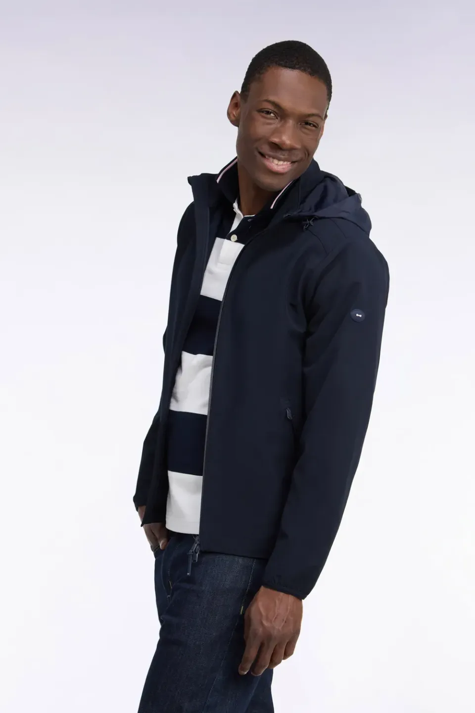 Eden Park Golf coupe-vent nylon marine homme