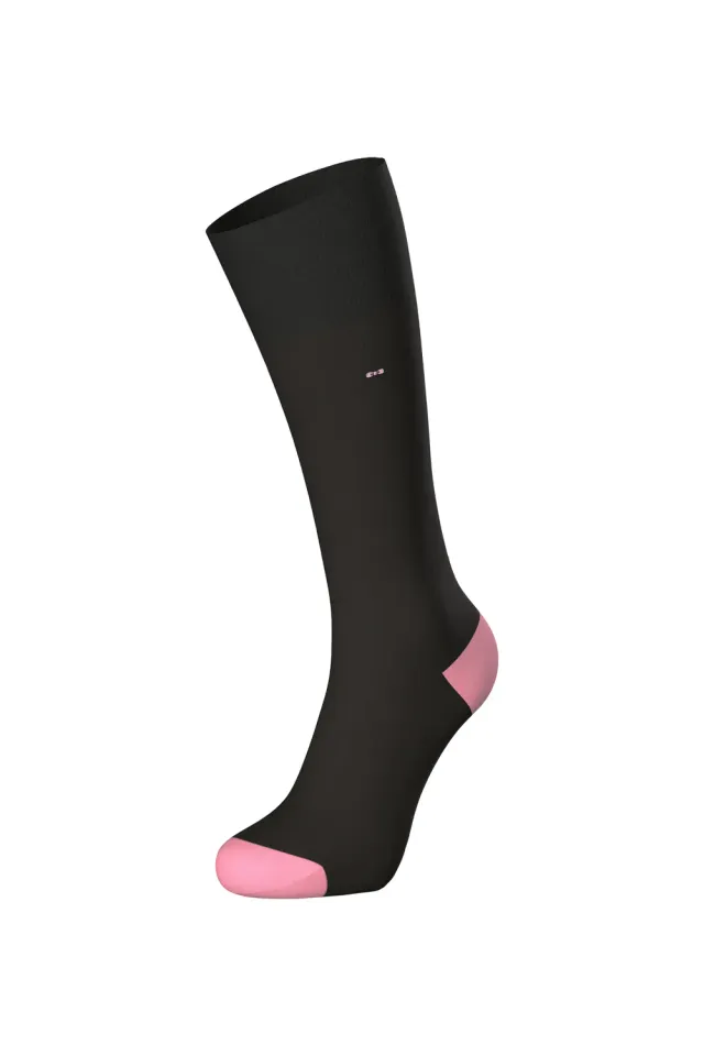 Eden Park Paire chaussettes coton noir homme talon rose