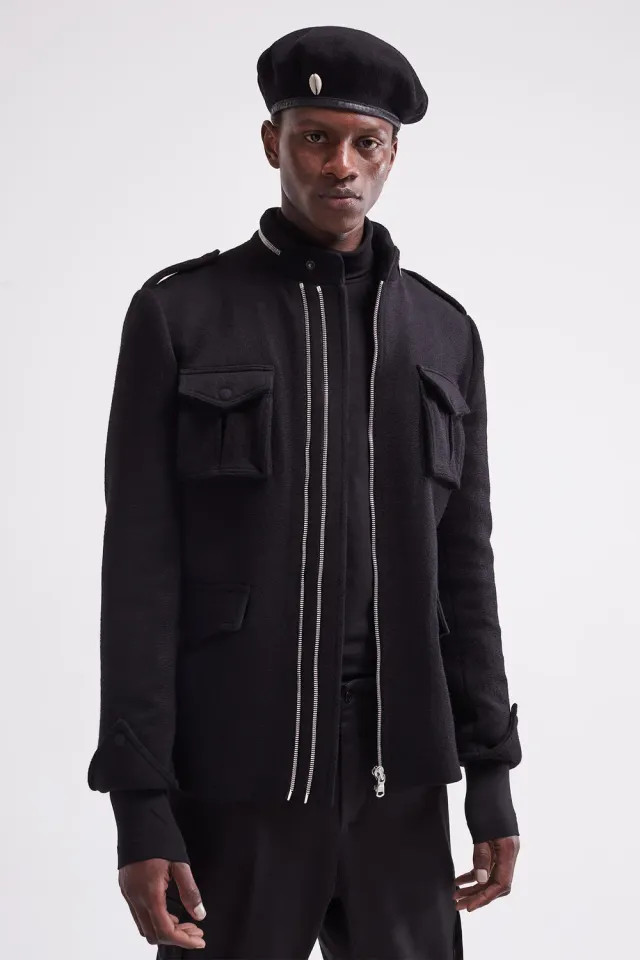 FRENCH DEAL Maréchal manteau cachemire col officier