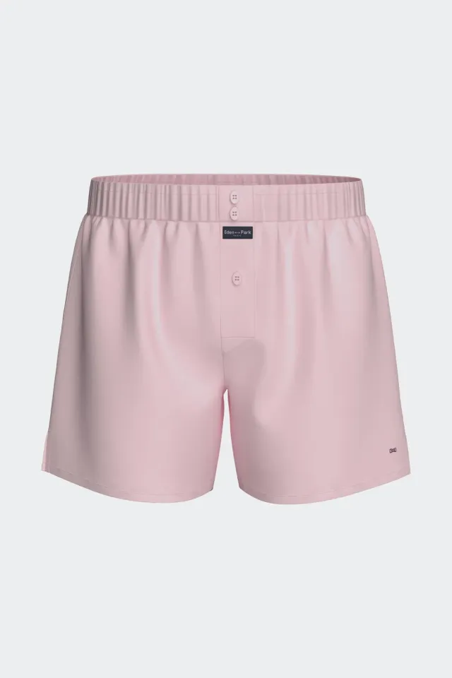 Eden Park caleçon popeline coton rose coupe classique