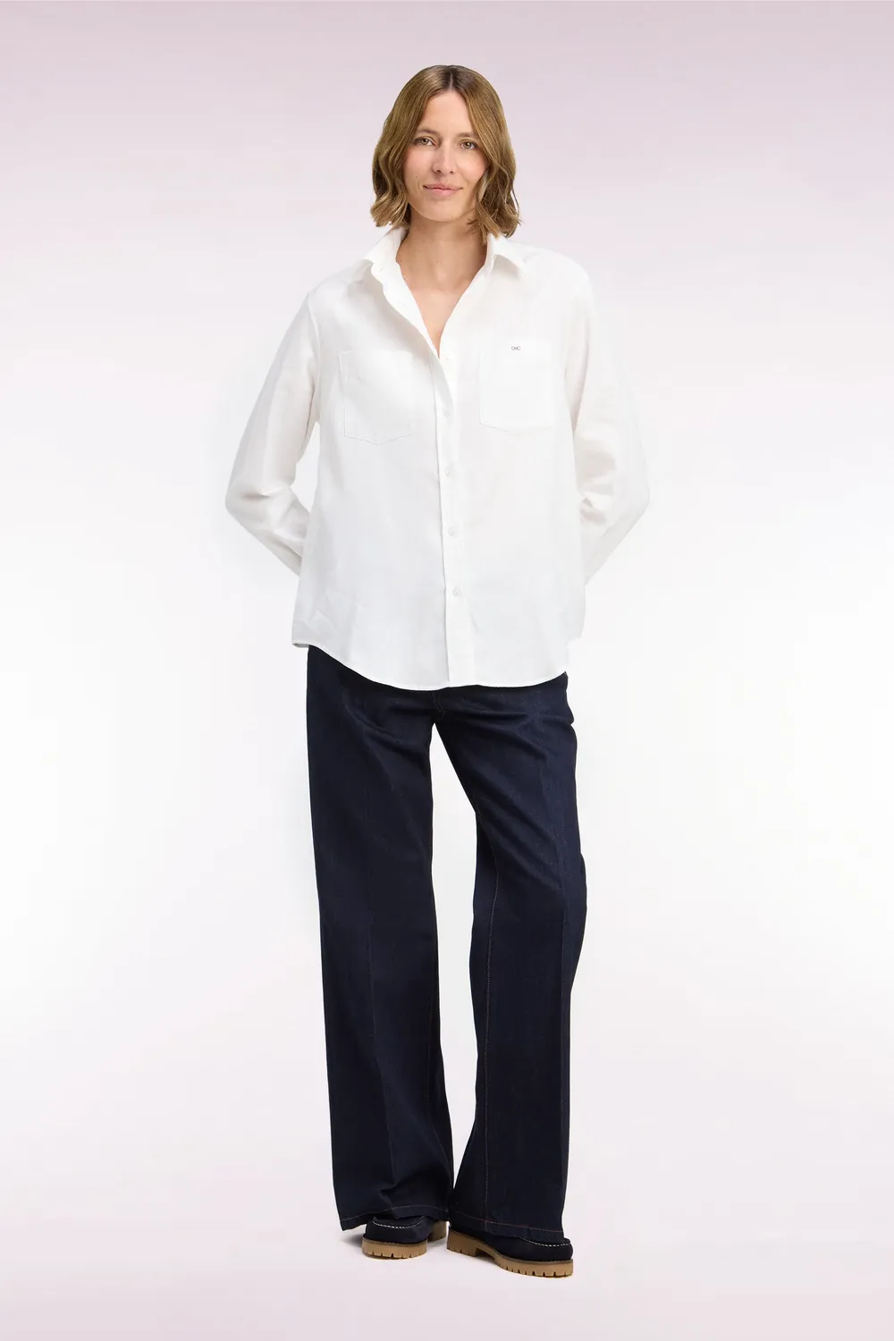 Eden Park jean évasé brut denim femme coupe regular