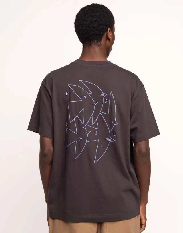 OLOW Ensemble t-shirt noir carbone coton bio
