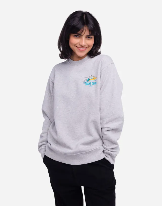 Olow Yacht Club sweat gris chiné molleton coton