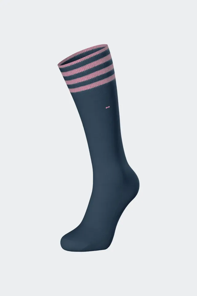 Eden Park paire chaussettes coton bleu 39/42 bordure rayée