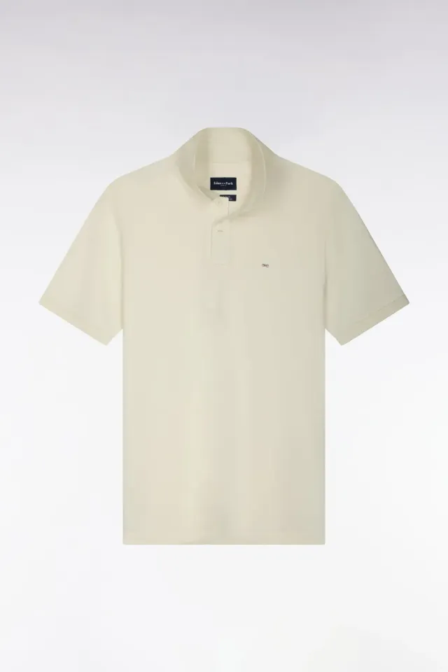 Eden Park polo Pima écru coton manches courtes