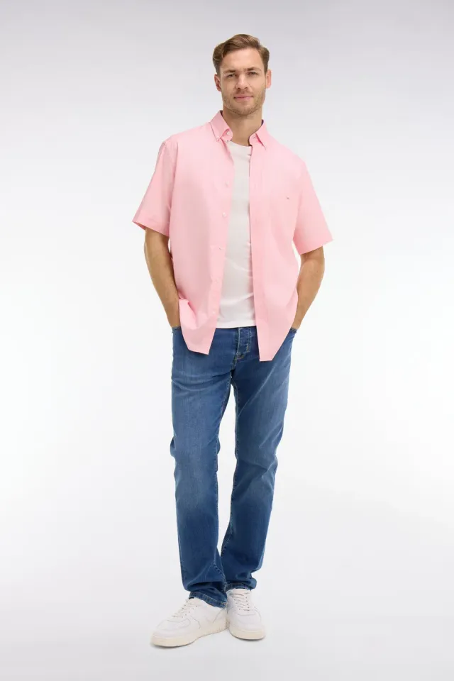 Eden Park Chemisette coton rose homme Oxford regular