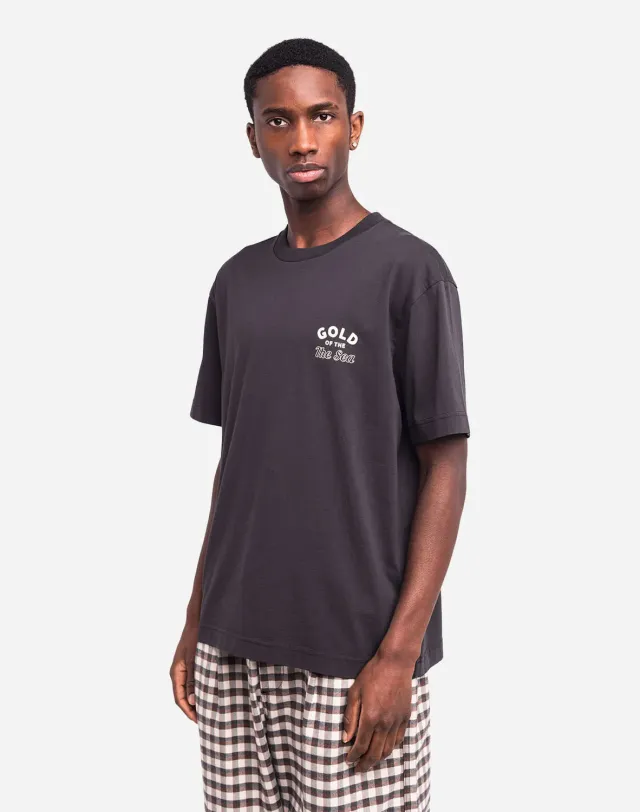 OLOW Gold t-shirt noir carbone ample coton bio