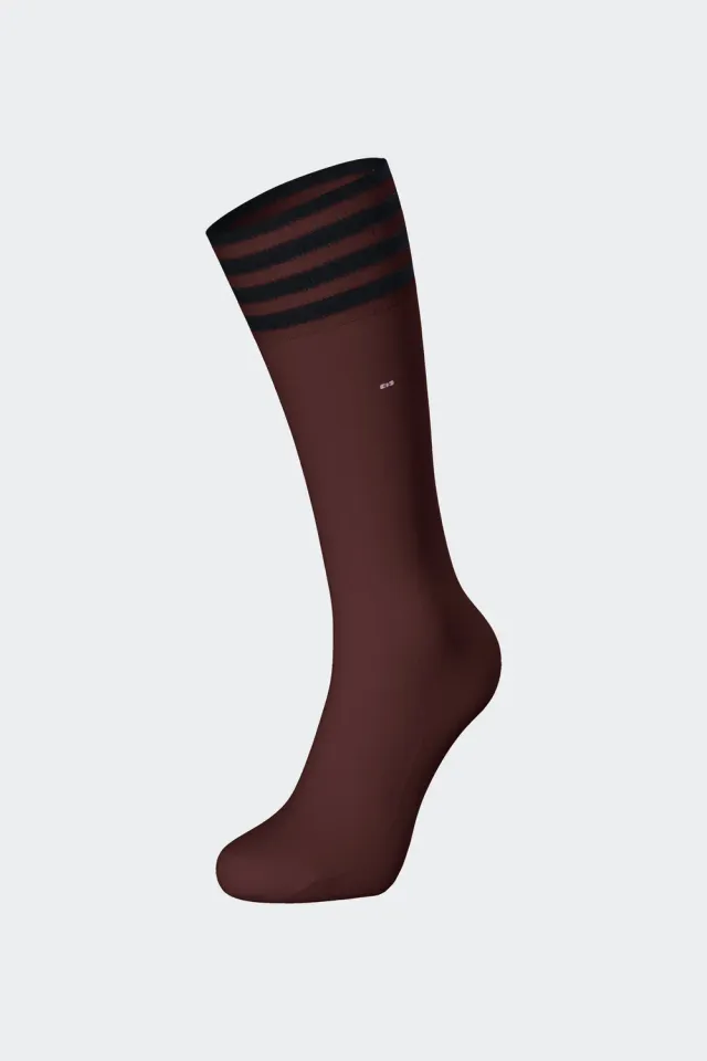Eden Park chaussettes coton bordeaux rayées paire