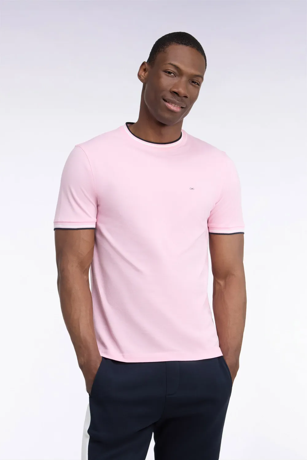 Eden Park H26MAITC0013/ROC16 t-shirt rose coton droit