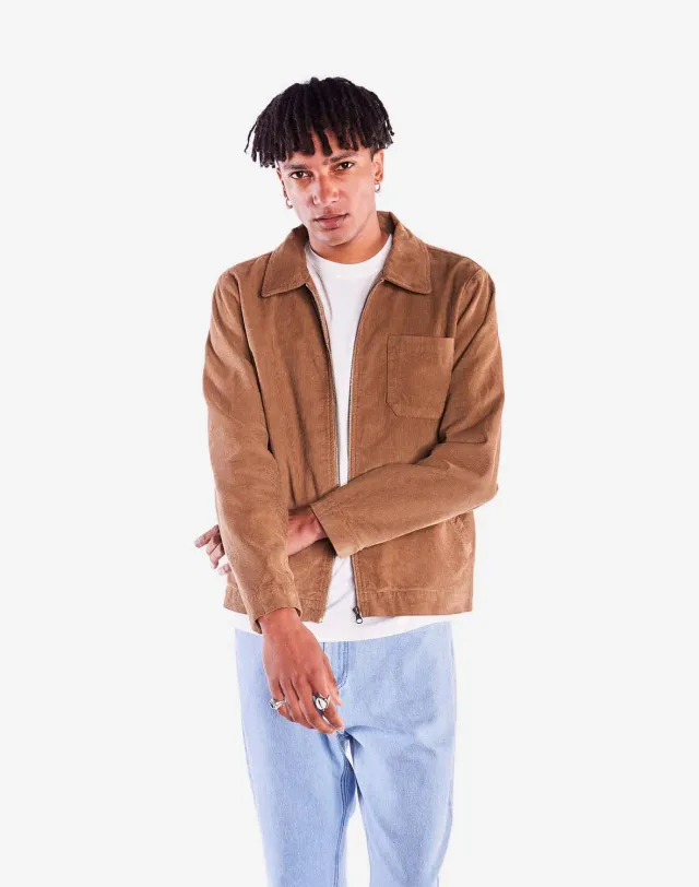 OLOW Austol veste zippee taupe velours