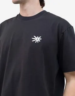 OLOW Flower t-shirt noir coton bio ample