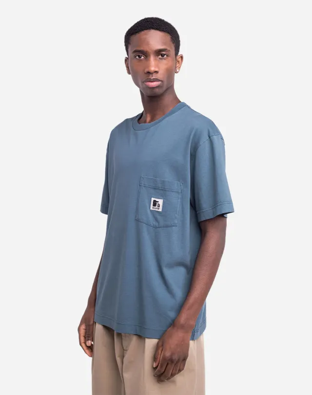 Olow Japo t-shirt bleu acier ample coton bio